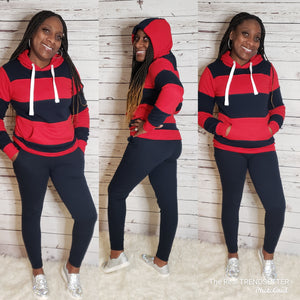Red & Navy Jogger Set
