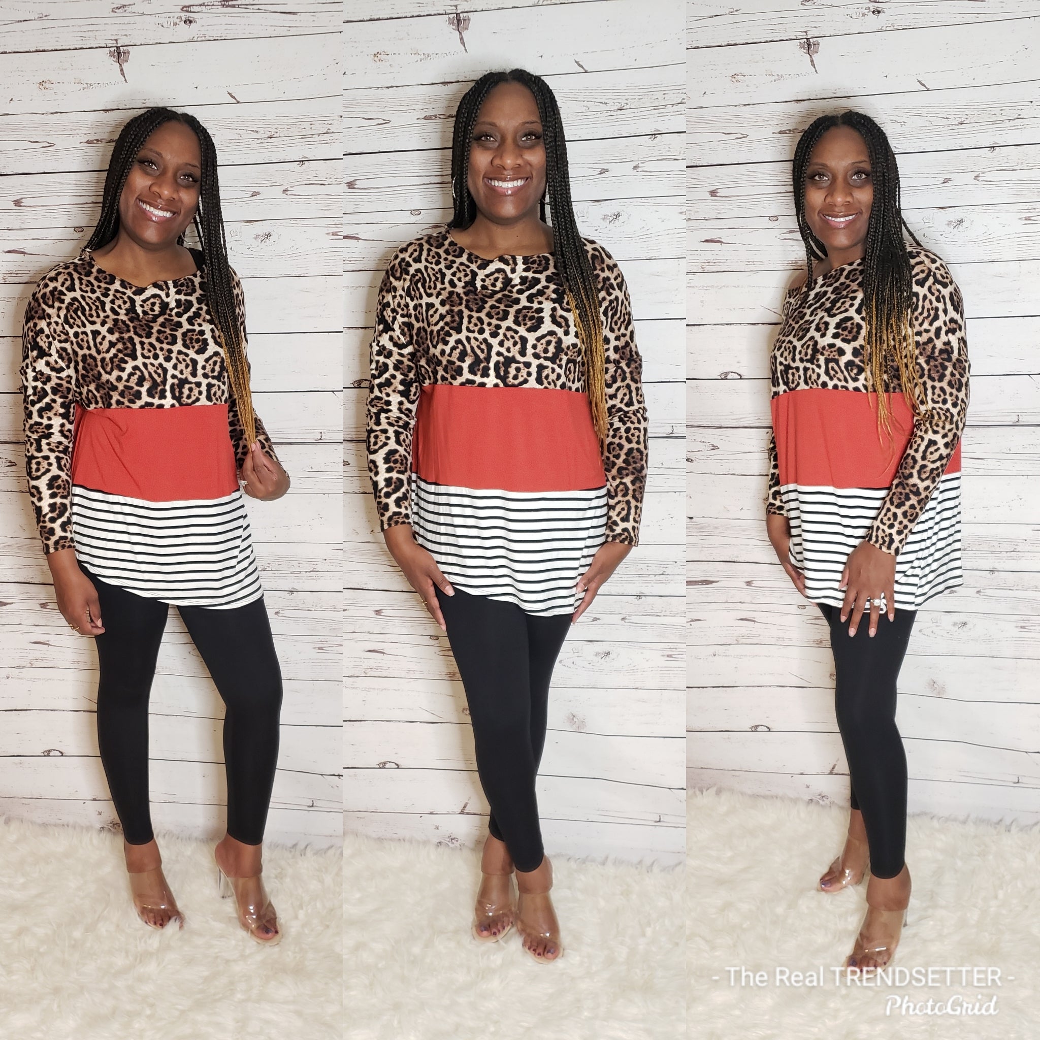Leopard & Stripe SHIRT ONLY