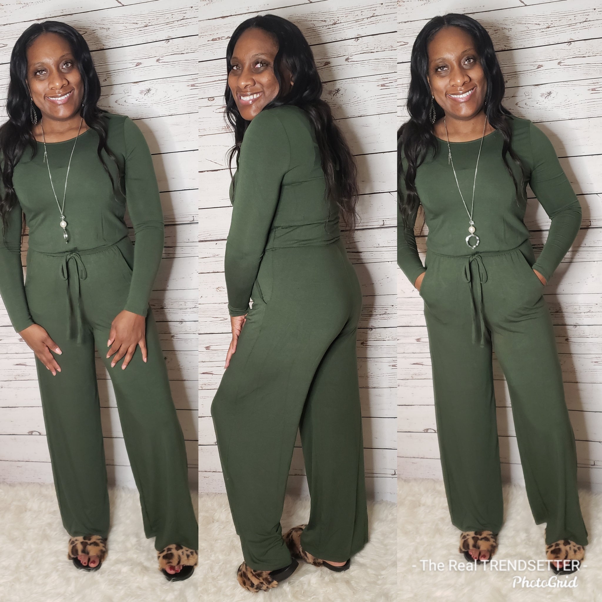 The Long Sleeve Essential Jumper (Army Green- Regular & Plus Size)