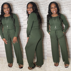 The Long Sleeve Essential Jumper (Army Green- Regular & Plus Size)