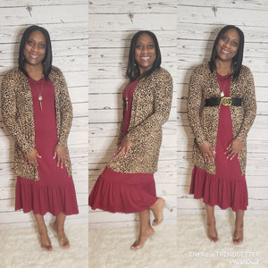 Leopard Cardigan (Camel)