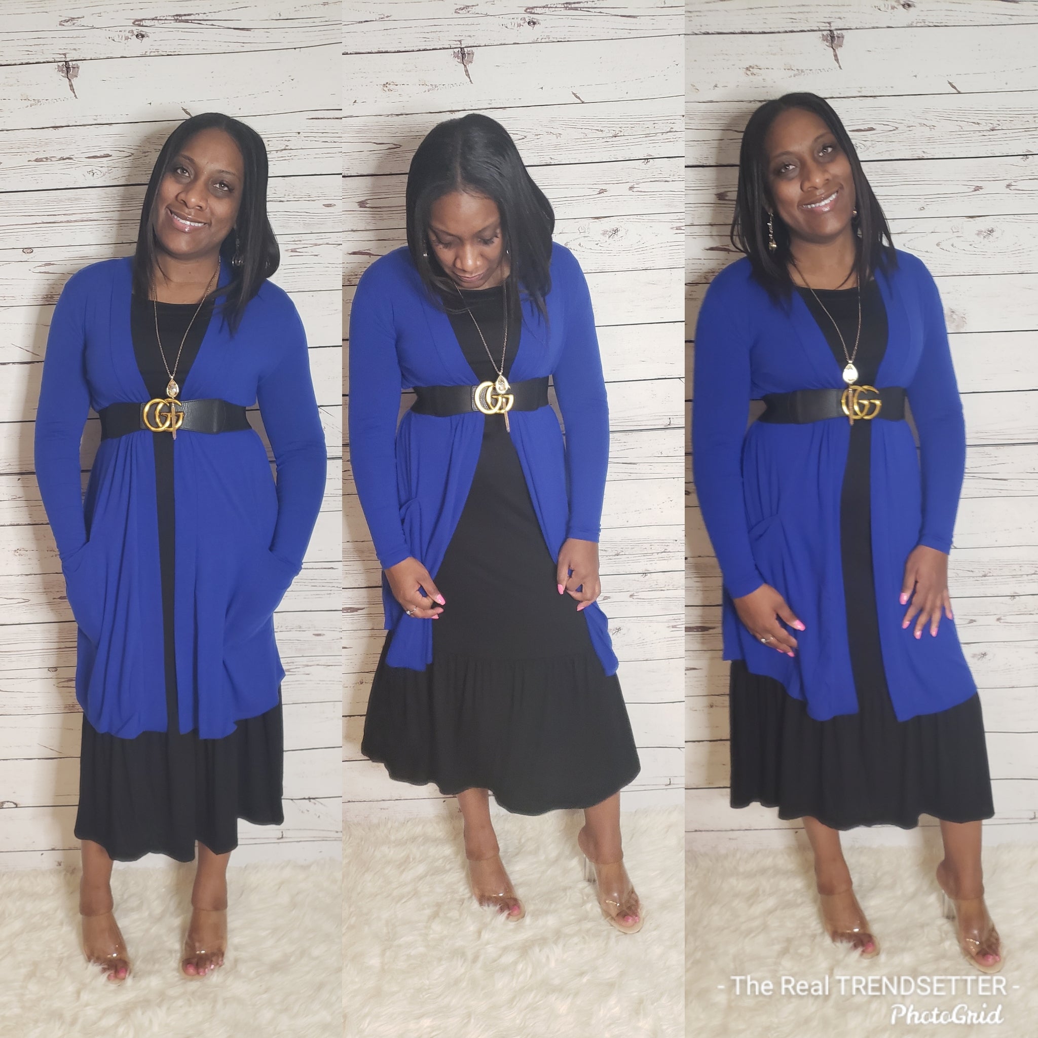 Long Sleeve Cardigan with Pockets (Denim Blue) !ON SALE!