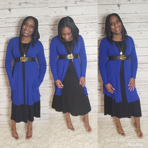 Long Sleeve Cardigan with Pockets (Denim Blue) !ON SALE!
