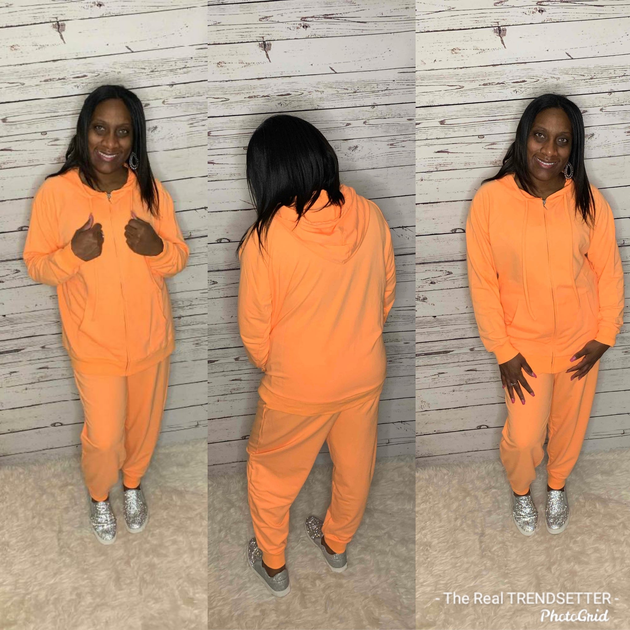 French Terry Cotton Jogger (Dreamsicle -Plus Size) !ON SALE!