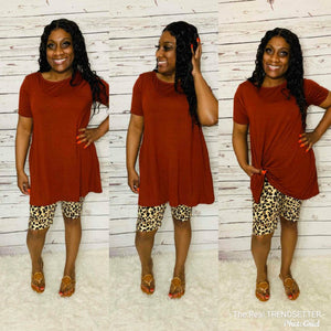 Shake em Up Shorts Set (Fired Brick - Plus Size)