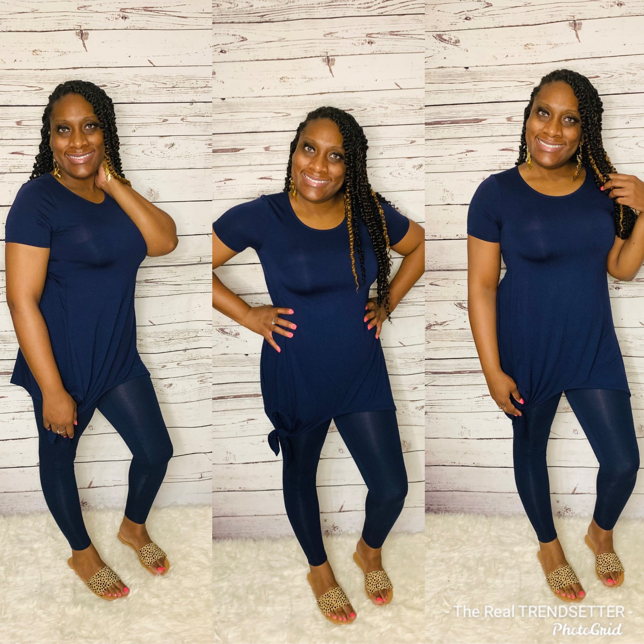 All Tied Up Leggings Set (Navy)