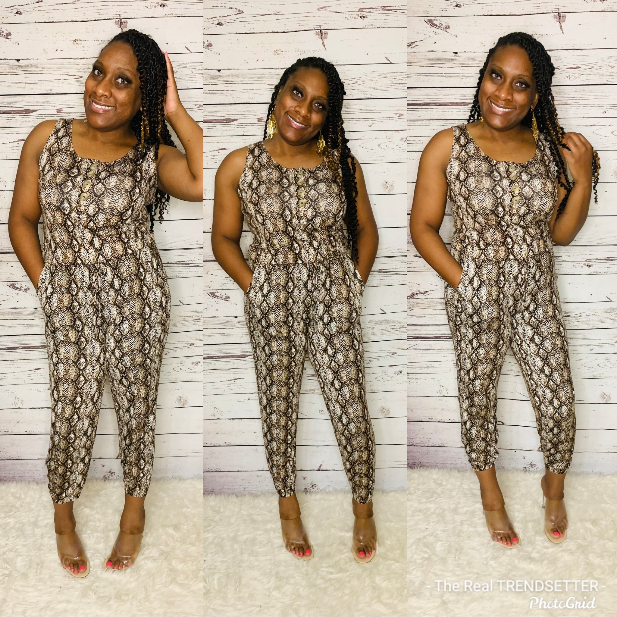 Feeling Myself Jumper (Brown Snakeskin)